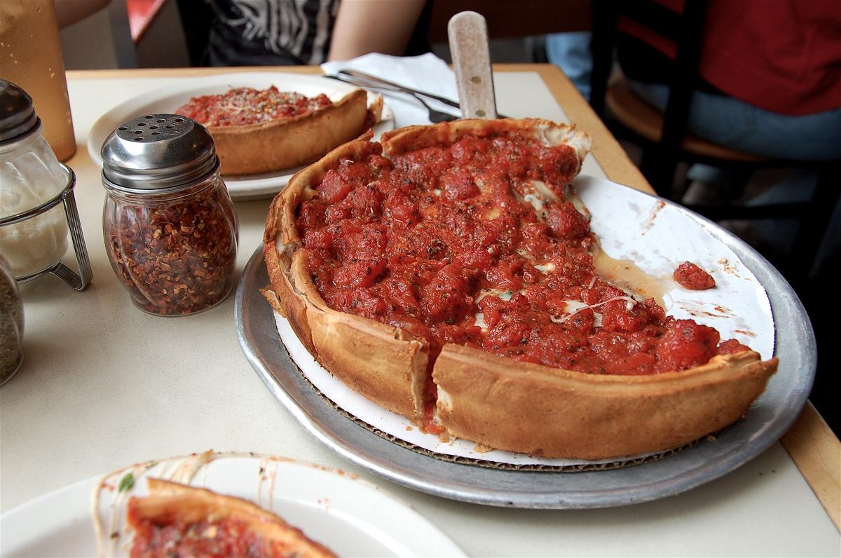 deep dish pizza